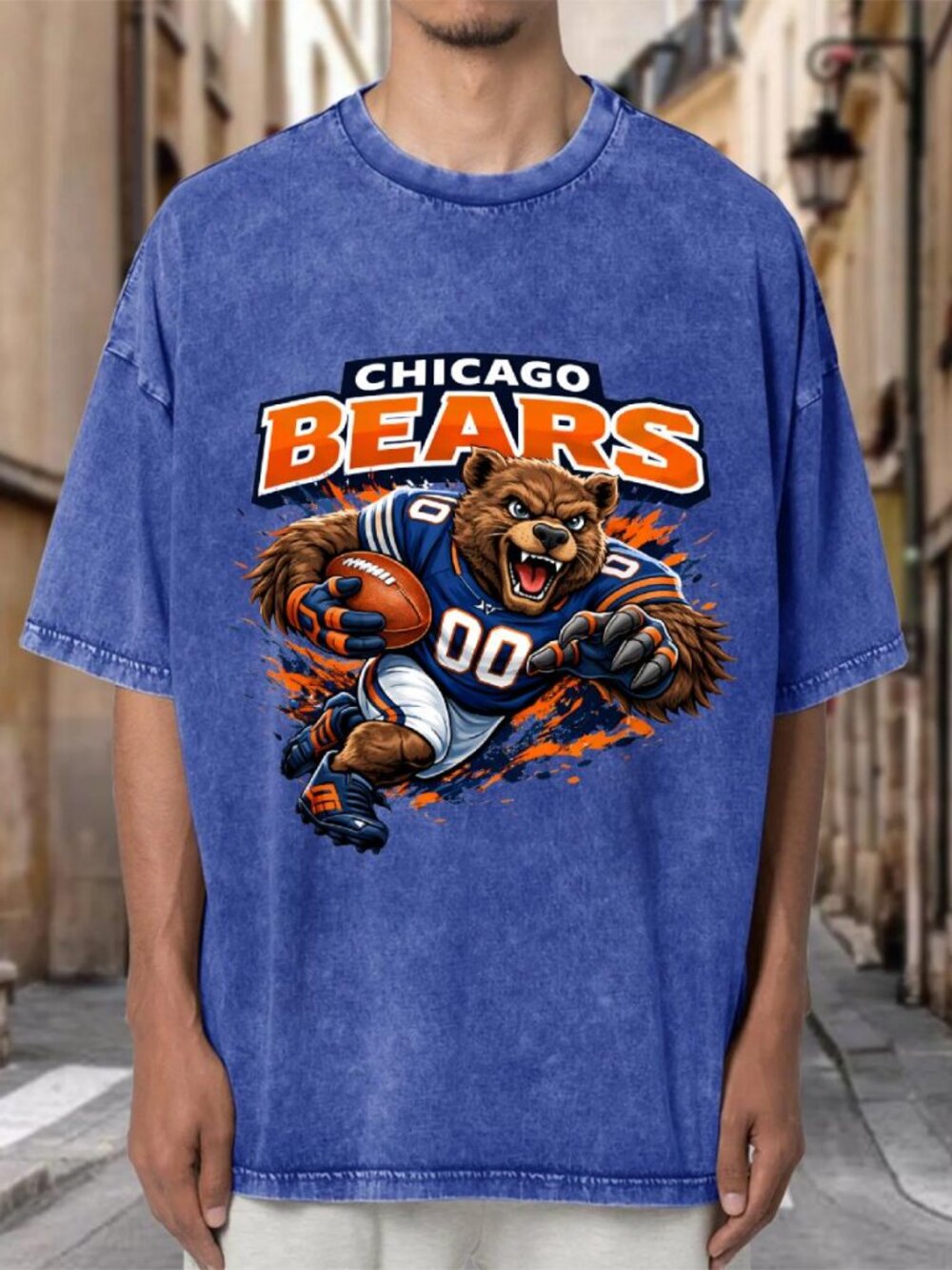 Chicago Bears Mascot Football Streetwear T-shirt OXVDF38J7H03